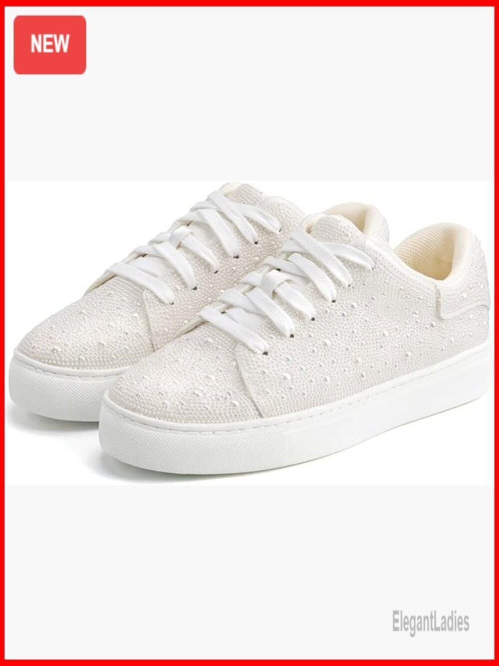 Sparkle Rhinestone Platform Sneakers, Glitter Sequin Wedding Party Shoes